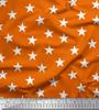 Оранжевый поли креп ткань звезды декоративная ткань напечатанный метр 42 дюйма