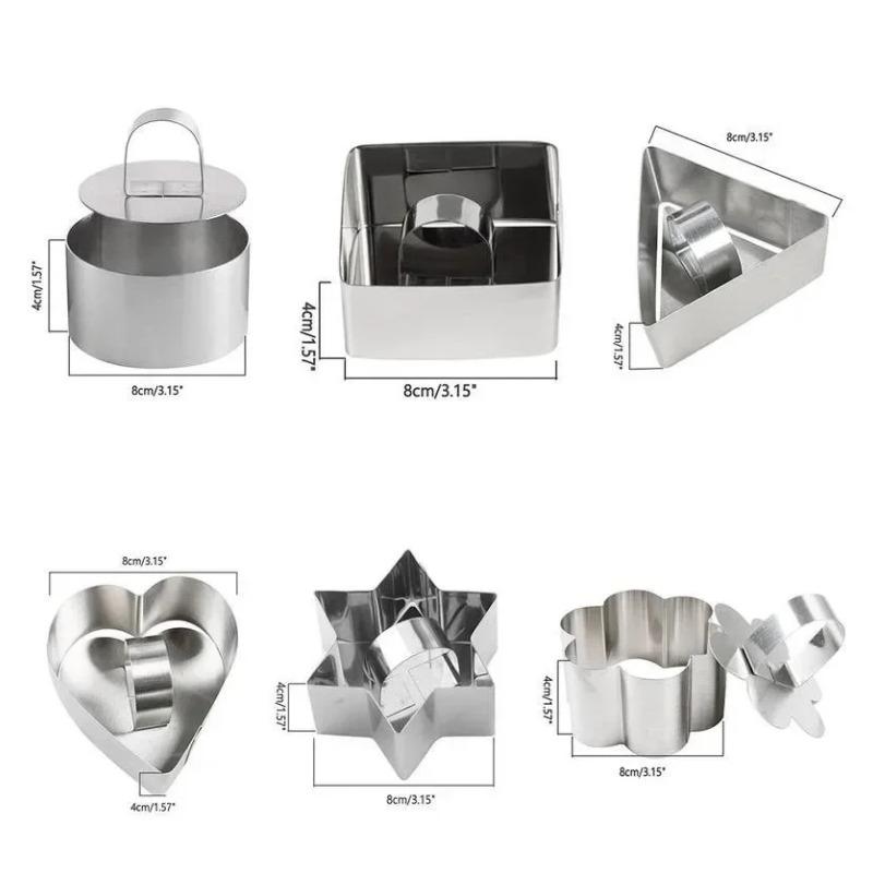 Stainless Steel Mousse Ring Cake Mold Baking Tools Kitchen Bakeware Cake Molds DIY Cupcake Salad Dessert Cake Decorting Tools