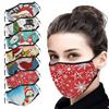 Активированный уголь Уличная маска для рта Рождественский принт Маска для лица Маска