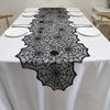 Halloween Decoration Lace Spider Web Skeleton Skull Tablecloth Black Fireplace Mantel Scarf Event Party Decoration Supplies