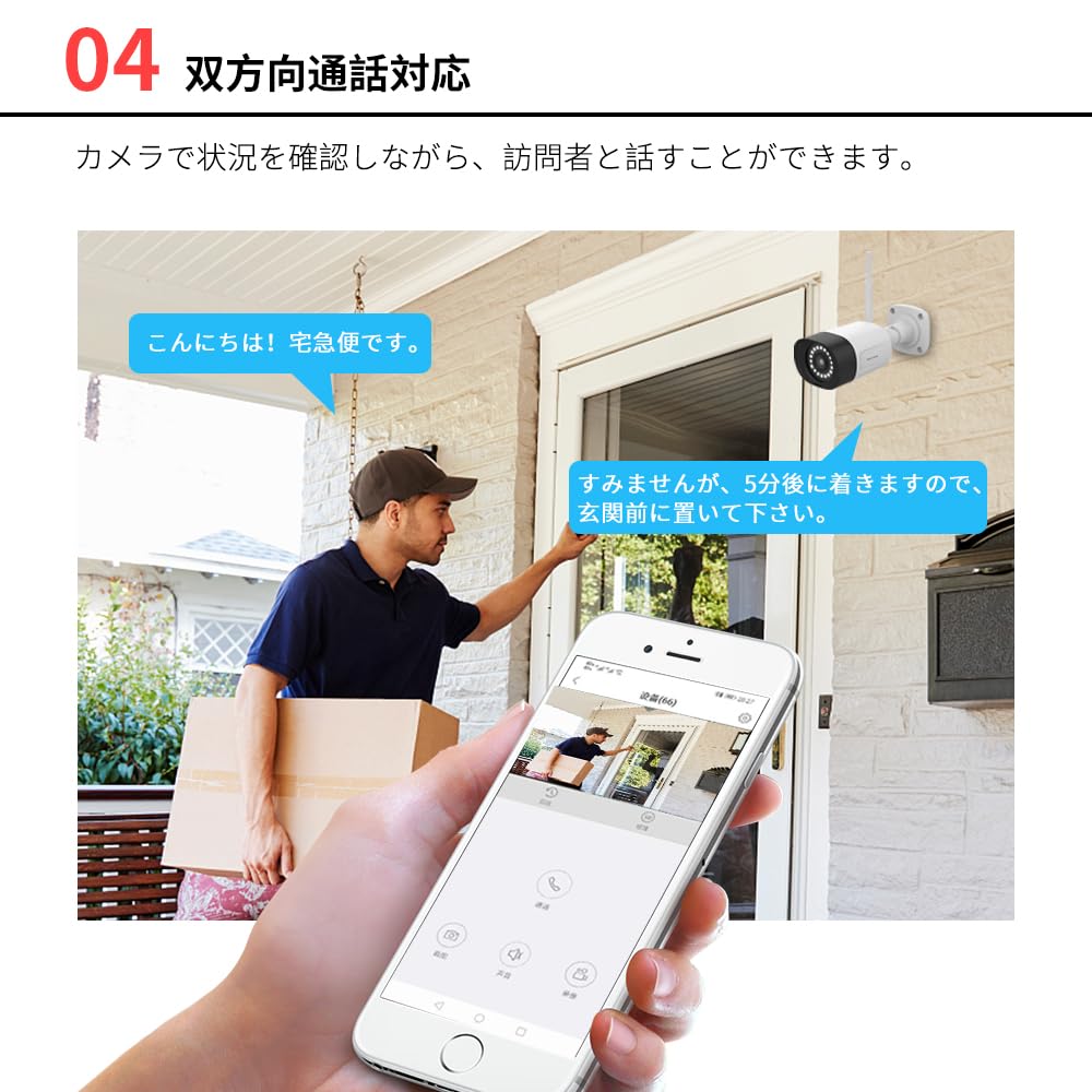 Juancloud Network Outdoor IP Camera with Sensor Light Wi-Fi JA-PJ2031-W