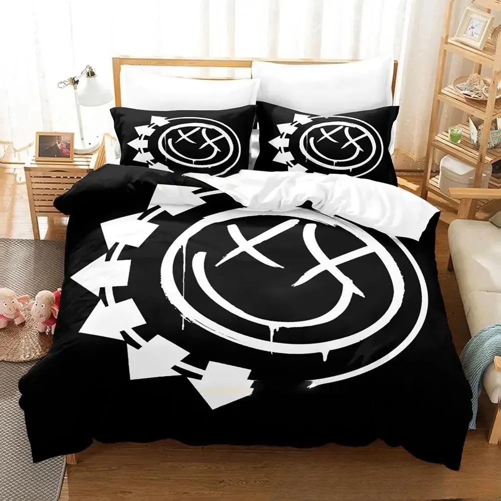 3D Printed Music Band B-Blink-182 Bedding Set Boys Girls Twin Queen King Size Duvet Cover Pillowcase Bed Boys Adult Home Textile