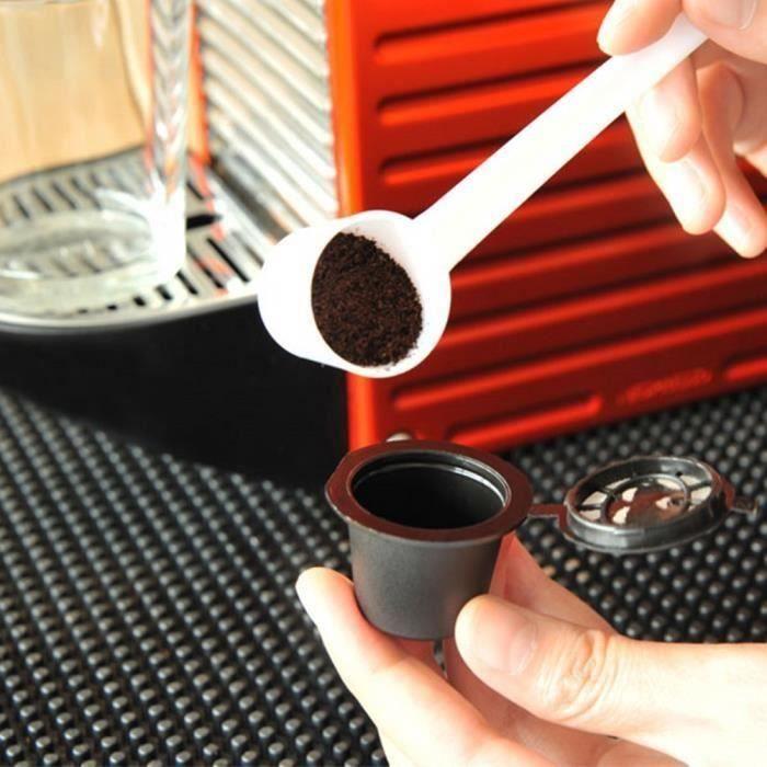 Многоразовые капсулы Nespresso - HTOWSN - 6x Черные - Используются 30-50 раз - Цилиндрические - Пластик