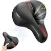 Bicycle Saddle Hollow Breathable Bike Seat MTB Road Bike Saddle Shock Absorbing Comfortable Big Butt Bike Seat Safety Warning