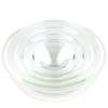 Pearl Metal Heat-Resistant Glass Bowls, 4-Piece Set (180ml, 500ml, 1000ml, 2000ml), Clear, AZ-5567