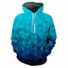 Trendy Men's Hoodie Printed  Color Lattice Patterns Digital Printing Casual Long Sleeved Hooded Thick Fabric Tops