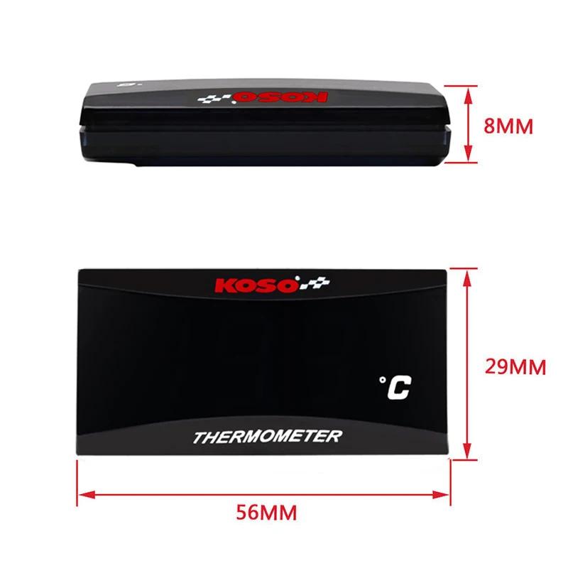 KOSO Motorcycle Water Temperature Gauge Mini Meter Moto Universal Thermometer For XMAX300 CB400 MT 07 09 Sensor Scooter Racing
