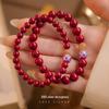 Banyan Tree S925 Silver Cinnabar Lotus Bracelet with Sunstone - Zodiac Gift for Men and Women