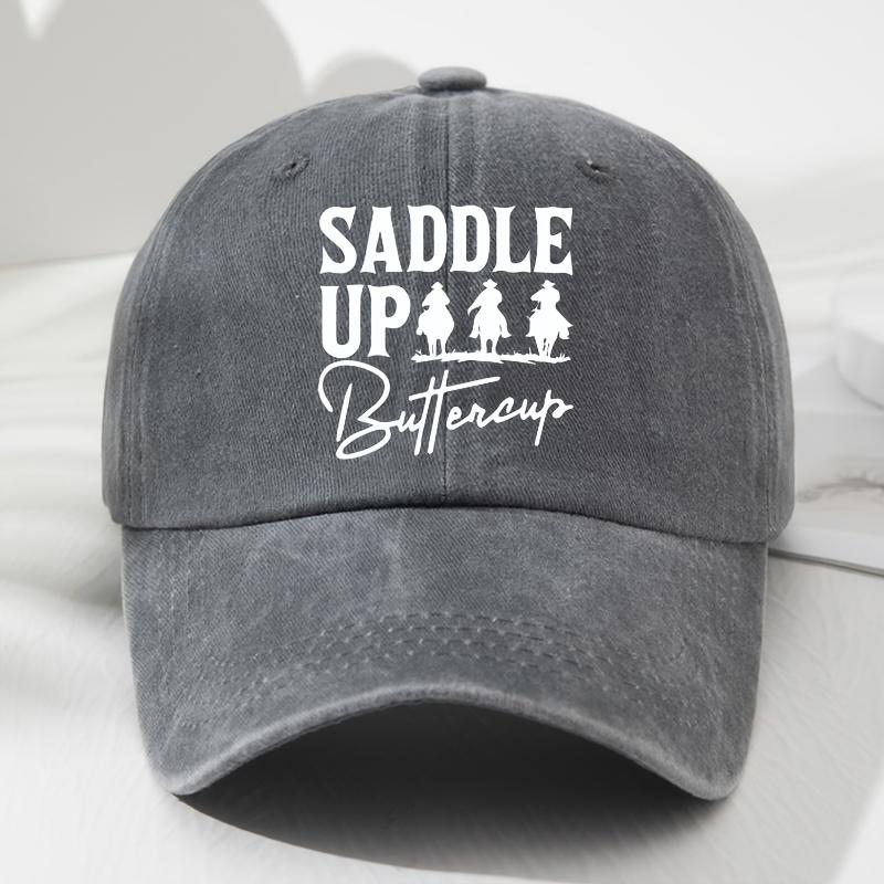 SADDLE Printed Soft Top Baseball Cap for Men and Women Fashionable Outdoor Hat Adjustable