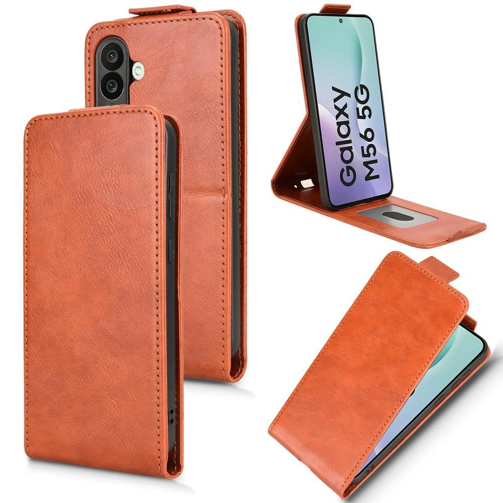 For Samsung Galaxy M56 5G Stand Case Magnetic Clasp Vertical Flip Leather Phone Cover with Card Holder