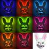 Halloween Luminous Animal Mask Horror Bloody Rabbit Bear Decoration Prop Simulation Fur Mask Role Playing Costume Party Decorati