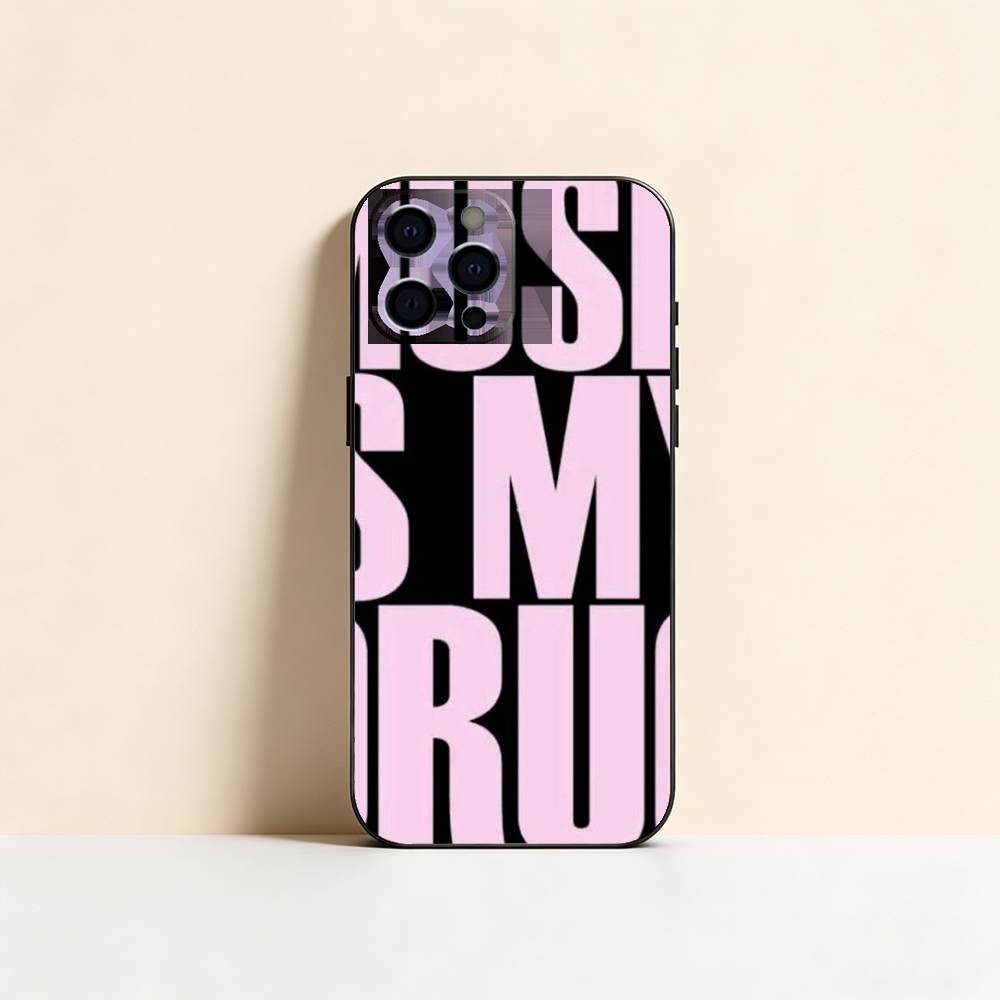 Я Люблю Музыку Искусство Шрифты Чехол Для Телефона Для iPhone 17, 16,15,14,13,12,11 Plus,Pro Max, Другие Мягкий Черный Чехол