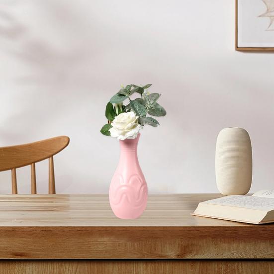 Элегантная небьющаяся невыцветающая ваза с имитацией керамической глазури для стола, комнатное растение, товары для дома