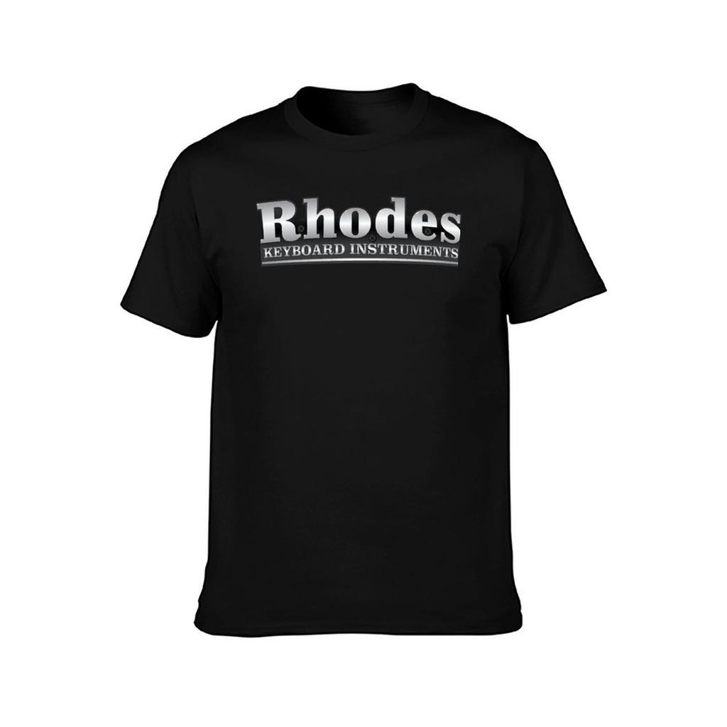 Rhodes electric piano logo classic t shirt T-Shirt man t shirts cotton t shirt men 100% cotton luxury brand T-Shirt