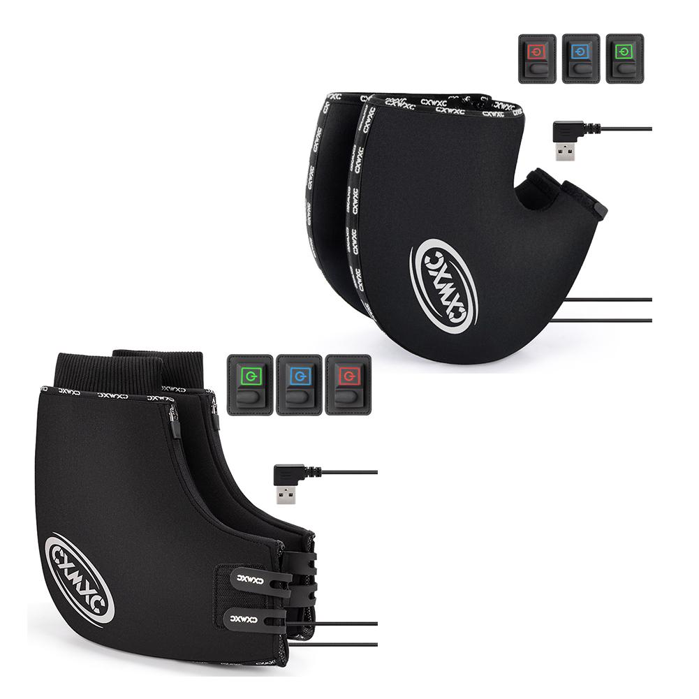 Electric Heating Handlebar Gloves MTB Bike Handguard Windproof Bicycle Handlebar Gloves Thermal For Outdoor Cycling