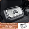 For Rear USB Port Decor Cover & Metal Speaker Horn Cover, Interior Trim Accessories Fit For ‑2026 Highlander & Crown Kluger