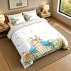 3Pcs Bedding SetPeter Rabbit Soft Bed Sheet and Two Pillowcases Home Bedroom Decor