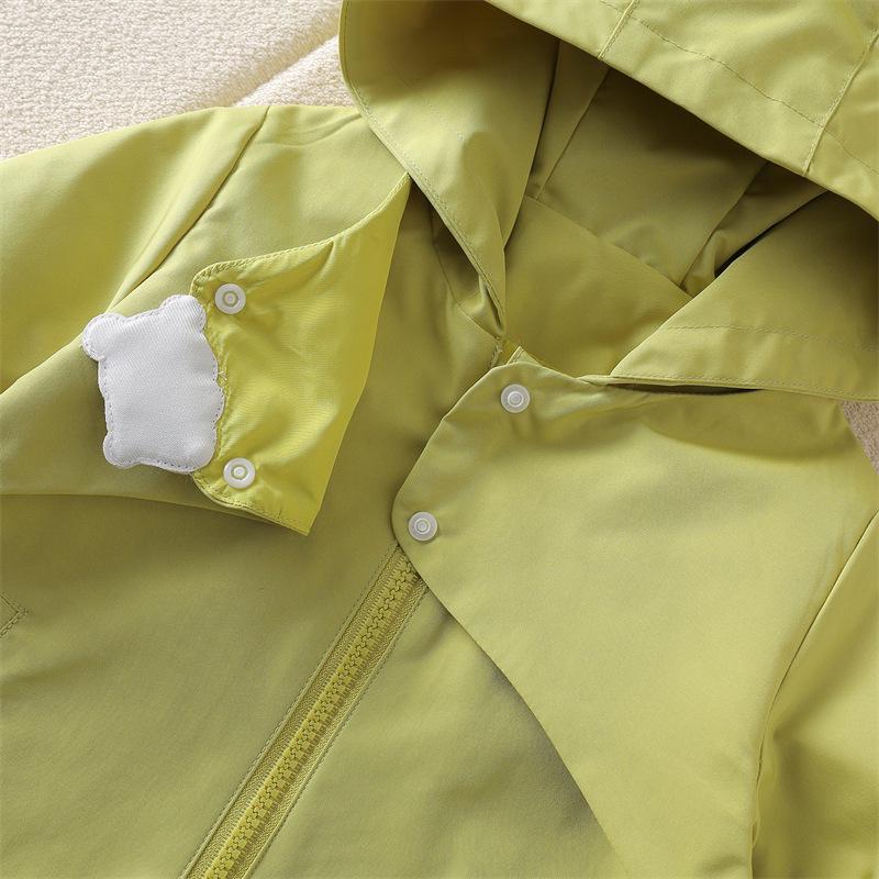 Детский весенний комбинезон-ветровка - Милый ромпер с капюшоном для малыша (Весна осень)