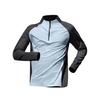 Men Sports T-shirt Half Zipper Stand Collar Contrast Color Long Sleeves Loose Casual Soft