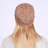 Autumn Winter Pleated Plush Women's Pullover Knitted Wool Wavy Moon Ear Protection Hat EMA