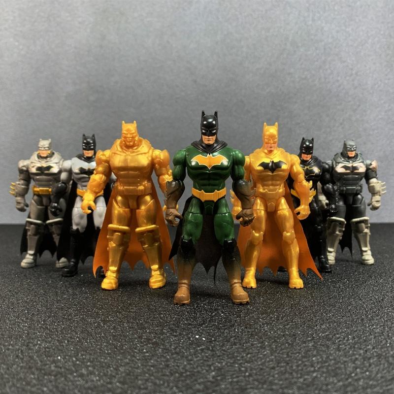 Justice League Batman Action Figure Original 10cm Mini PVC Collection Model Toy Multi Joint Figurine Decoration Boy Fans Gift