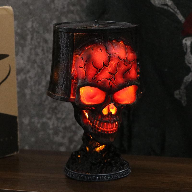 Хэллоуин Готическая Лампа Череп USB Вилка Лава Скелет Украшения Для Дома Настольные Орнаменты Подарок