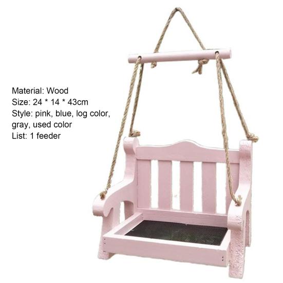 Кормушка для птиц в форме скамейки, многофункциональные товары для домашних животных, подвесная кормушка для птиц на качелях для сада