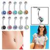 Titanium Belly Button Rings For Women Sexy Body Piercing Jewelry CZ Opal Navel Piercing Ring