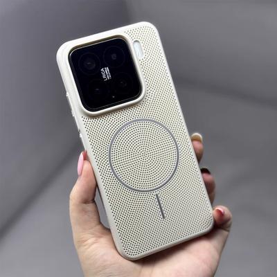 Дышащая сетка с отводом тепла Магнитный для Magsafe Чехол для Xiaomi 17 15 14 Pro Max Ударопрочный Беспроводная зарядка Жесткая крышка