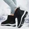 Ladies' Winter Fashionable Anti Slip Wear-resistant and Warm High Top Cotton Shoes with Added Fleece Outdoor Snow Boots