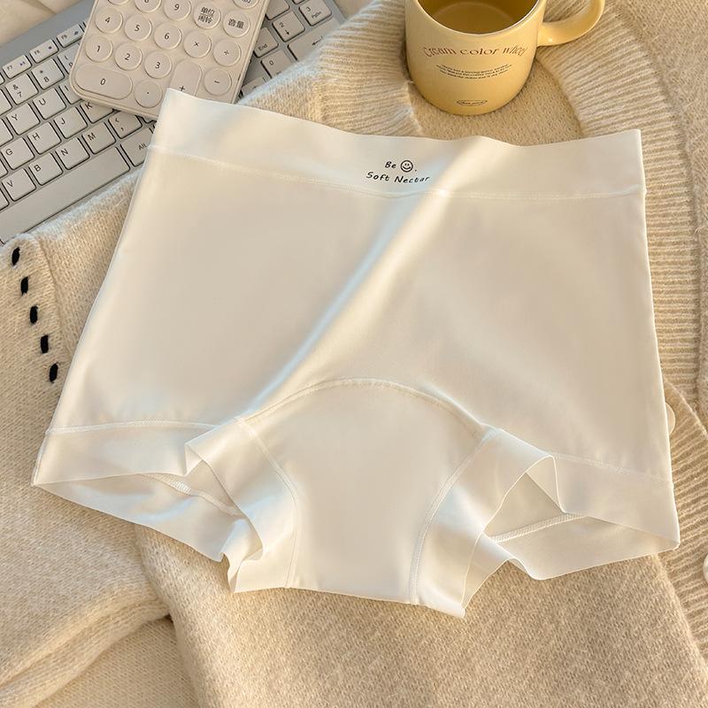 Женские новые весенне-осенние трусы-боксеры из ледяного шелка с удлиненными штанинами, с дышащей хлопковой ластовицей 10А, средней посадки