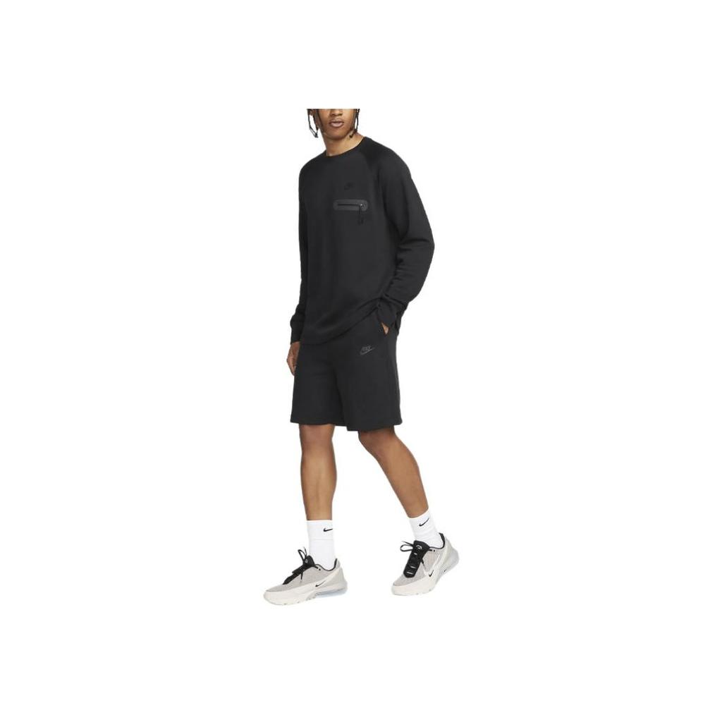 Nike Sportswear Tech Fleece Solid Logo Drawstring Sports Shorts Men Shorts Black FB8172-010