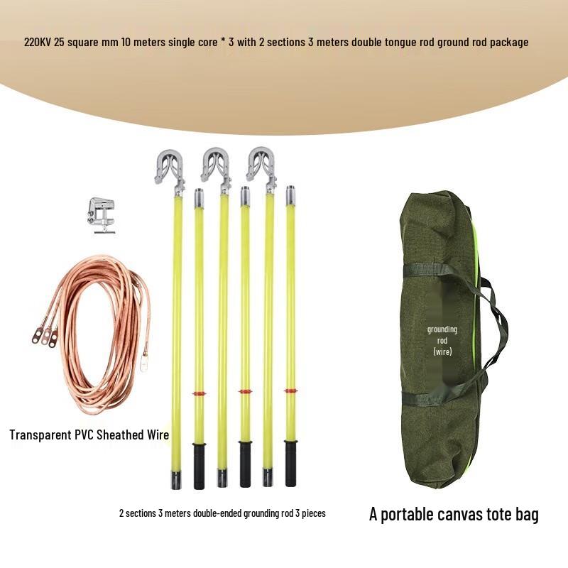 Miling Outdoor Portable Grounding Wire & Rod Kit
