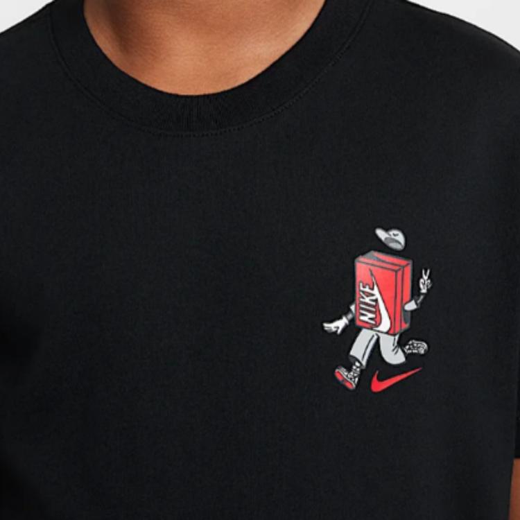 Nike Sportswear Comfortable Soft Casual Short Sleeve T-Shirt Unisex Tops Black HM5660010