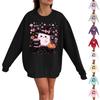 Женский повседневный модный пуловер с длинным рукавом и принтом на Хэллоуин, с круглым вырезом