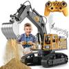 Charging Remote Control Car Engineering Car Excavator Remote Control Alloy Spray Excavator Children's Toys