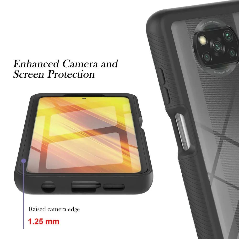 Для POCO X6 X5 M5s X3 NFC 360 защитная передняя задняя панель Xiaomi Poco X4 Pro 5G Crystal Case Funda C65 M4 6 3 X 4 5 M бампер крышка