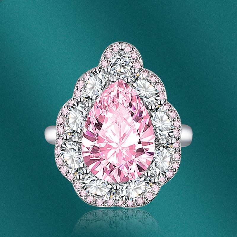 BELLA BOX Кольца изменяемого размера в форме капли для женщин, циркон, помолвка, изысканные ювелирные изделия, подарок