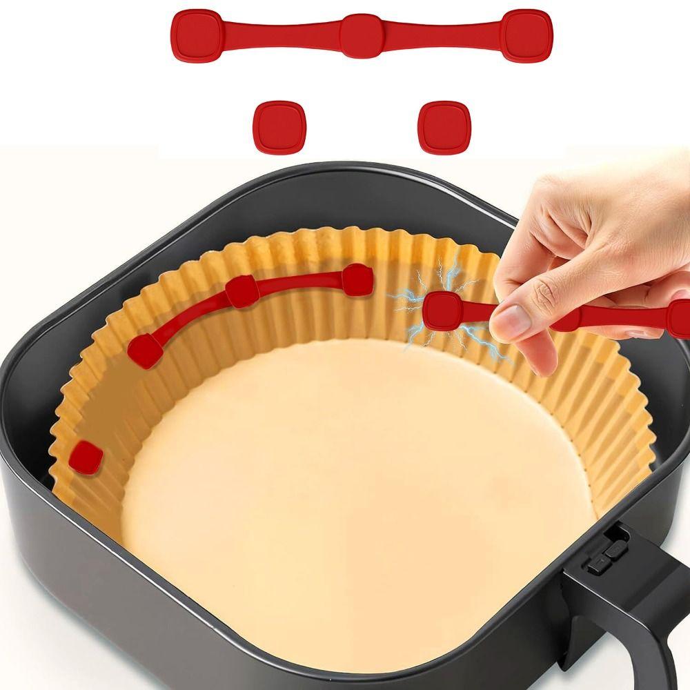 2 Set Non-Scratch Air Fryer Magnet Buckle Reusable Air Fryer Parchment Paper Lock Baking