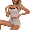 European & American Summer Women's Sexy Casual Pajama Set - Vest & Shorts