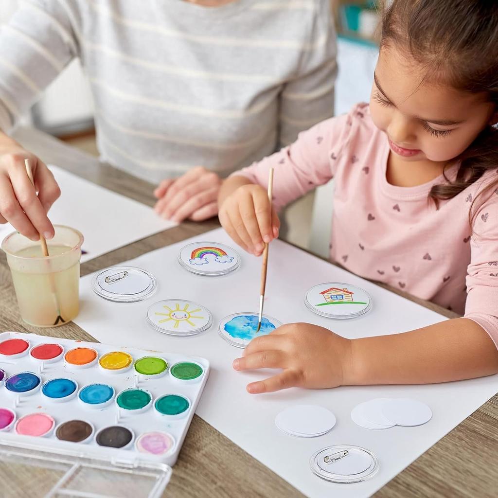 DIFEIUKI прозрачная кнопка 24 круглых акриловых значка для самостоятельного изготовления значка с фотографией, поделка-идол, поставляется с значками с булавками, деталями, значками,