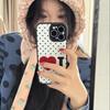 Korean Retro Wave Point Love i love Personalized Drop Glue Phone Case for iPhone 17 AIR 16 15 14 13 12 11 PRO MAX PLUS Y2K Cover