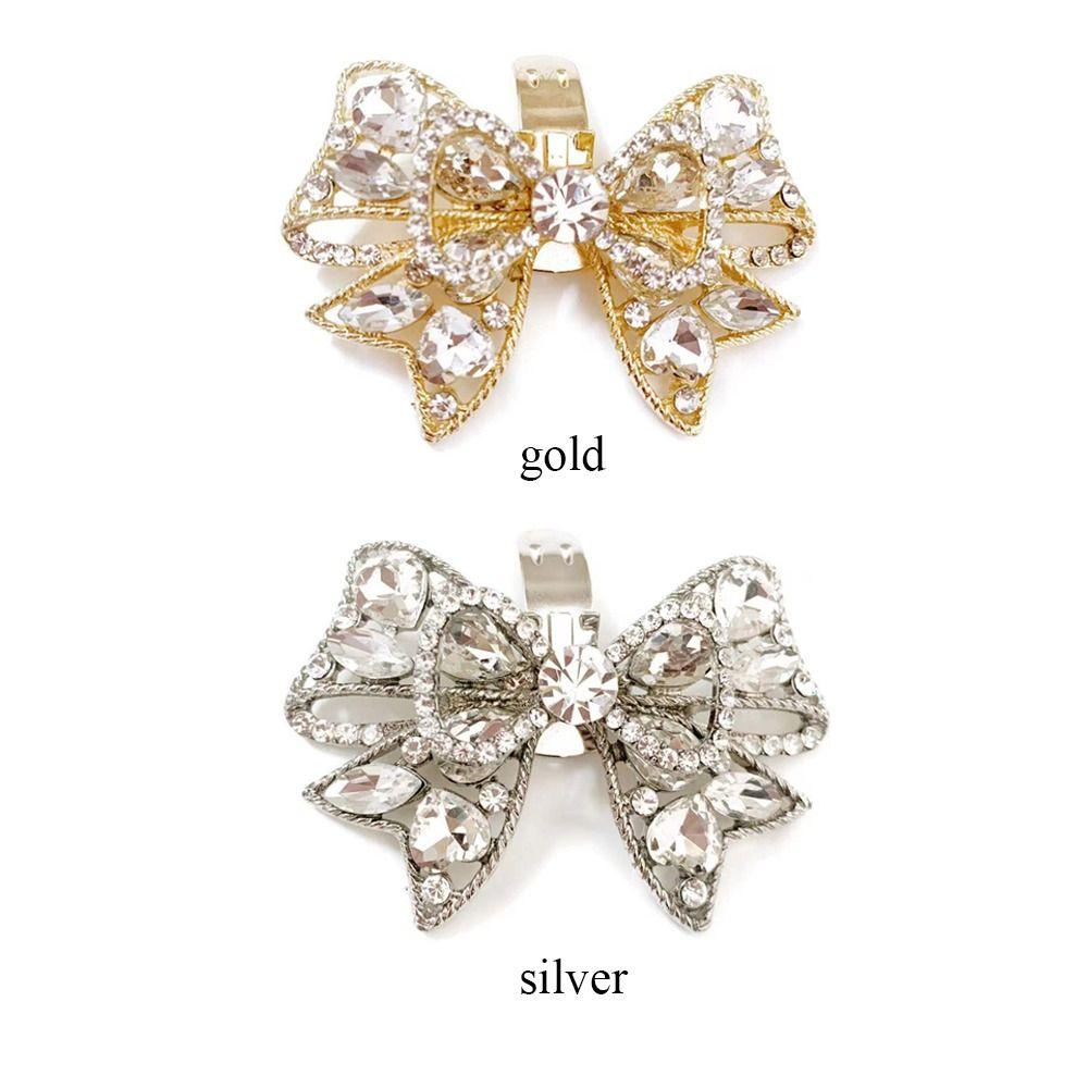 1 шт., зажимы для обуви с бантом, украшение для обуви невесты с кристаллами, роскошная пряжка с подвеской на высоком каблуке