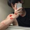 5 шт. временные татуировки наклейки красные любовь сердце губы роза водонепроницаемые поддельные наклейки боди-арт татуировки на день святого валентина дни рождения