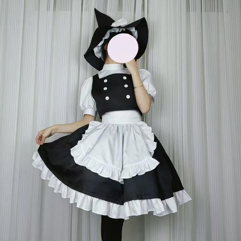 Touhou Project Kirisame Marisa Cosplay Costume Kirisame Magic Shop Maid Attire Woman Maid Dress Kawaii Halloween Suit