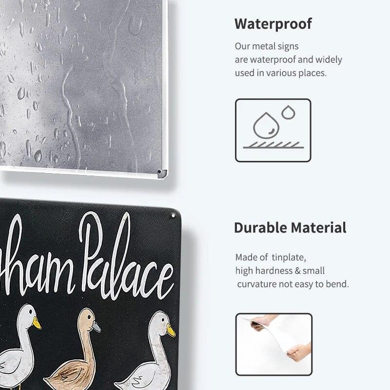 Retro Funny Tin Sign Beware Guard Dalmatian On Duty Cute Pigs Novelty Metal Sign Bathroom Decor Wall Art Posters Wall Decor Gift