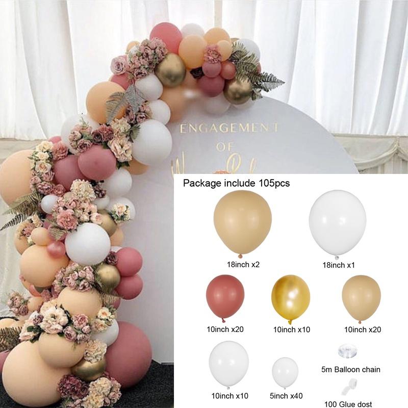 Baby Shower Decorations Macaron White Pink Blue Gold Balloon Arch Kit Wedding Birthday Boy Or Girl Gender Reveal Party