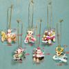 6Pcs Creative Christmas Decoration Pendant Santa Christmas Tree Hanging Ornament  Garden