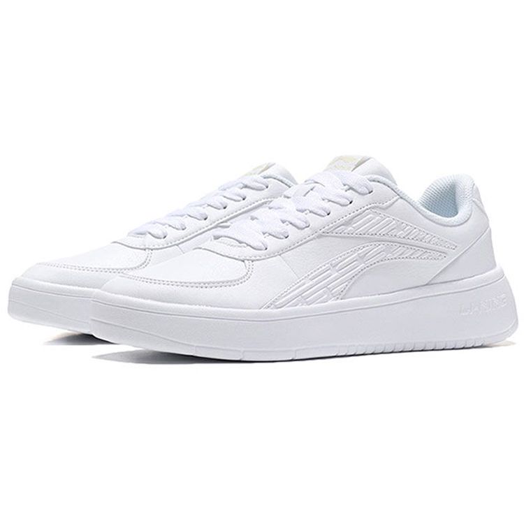 Li-Ning Lightweight Low-Top Skate Shoes With Grip And Durability Men Sneakers Pure-White AGCN335-1