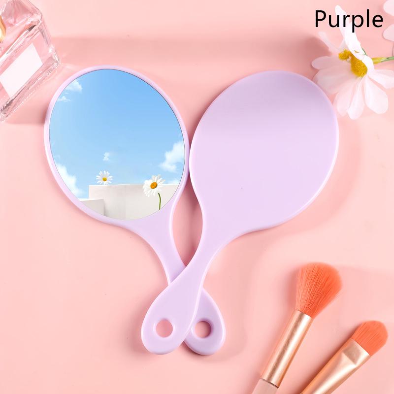 Handheld Makeup Mirror Round Makeup Vanity Mirror With Handle Hand Mirror Spa Salon Compact Mirrors Cosmetic Mirrors For Women